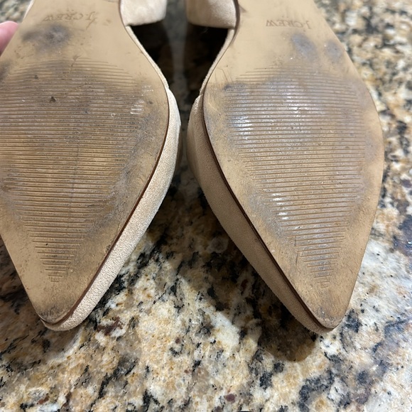 J Crew Tan Suede Pointed Toe D'Orsay Flats size 8 - Picture 16 of 16
